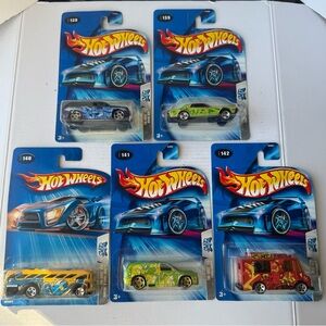 Hot Wheels Tag Rides 2003 Complete Set of 5 Cars New In Package